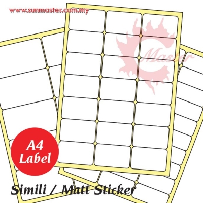 A4 Simili / Matt Label Sticker (100s)