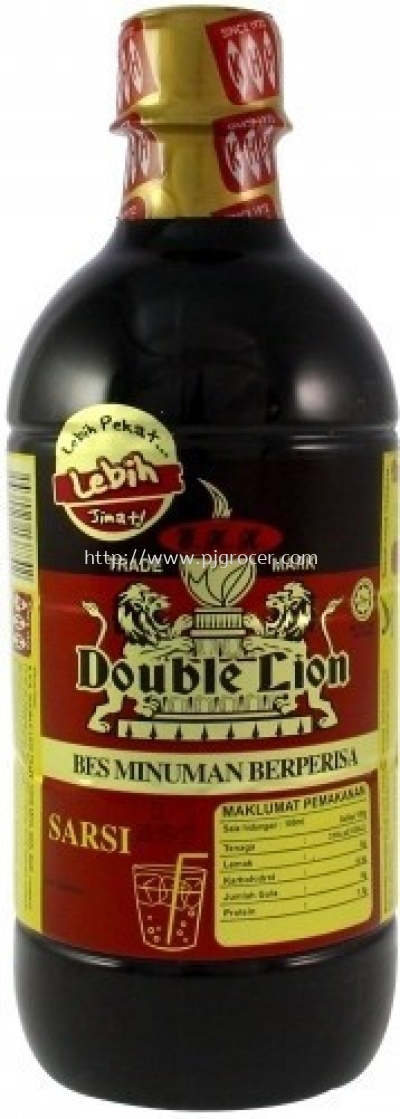 KHH Double Lion Bes Minuman Berperisa Sarsi 495ml