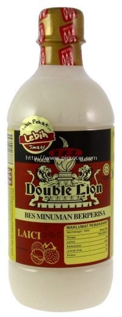 KHH Double Lion Bes Minuman Berperisa Laici 495ml