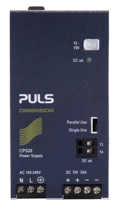 PULS CPS20.121 DIN RAIL POWER SUPPLIES INPUT: AC100~240V OUTPUT: 12VDC/405W/30A 