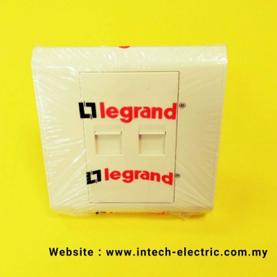 LEGRAND BELANKO 617098 RJ11 x 2 GANG TEL SOCKET