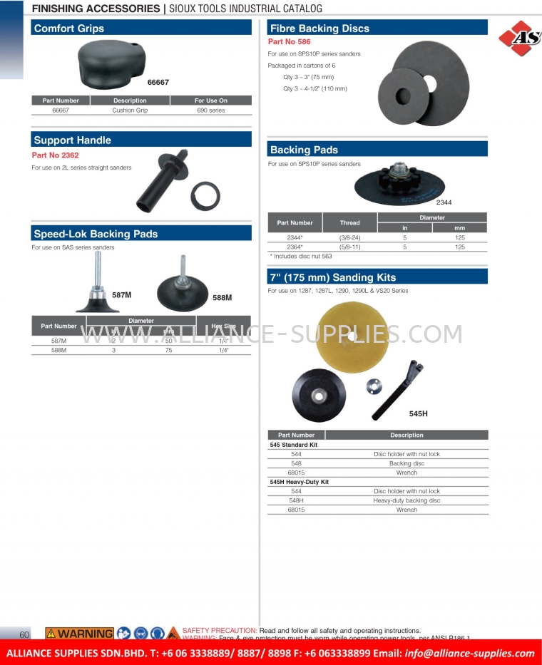  SIOUX Finishing Accessories SIOUX Finishing SNAP-ON / WILLIAMS / SIOUX