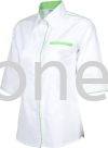 OF1102 (Ready Stock) White / Apple Green OF110 Female Corporate Uniform