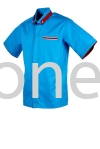 FC4011 (Ready Stock) Sea Blue / Red / White FC401 Male Corporate Uniform