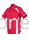 PS1002 (Ready Stock) RED/ WHITE PS100 Male Corporate Uniform