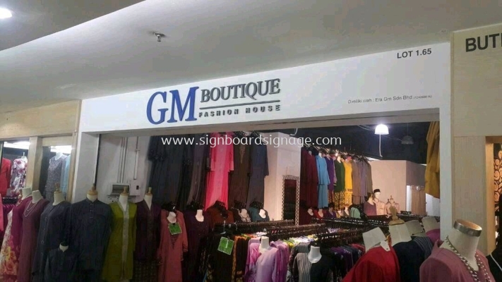 GM Boutique Fashion House 3D Acrylics Signage at Alam Center Shah Alam