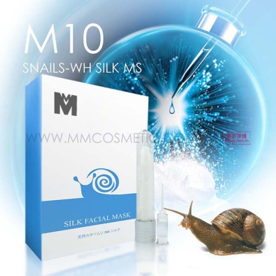 M10 Snails White Silk Mask