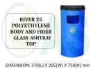 RIVER 25 POLYETHYLENE BODY AND FIBER GLASS ASHTRAY TOP General Bins Bins and Receptacles
