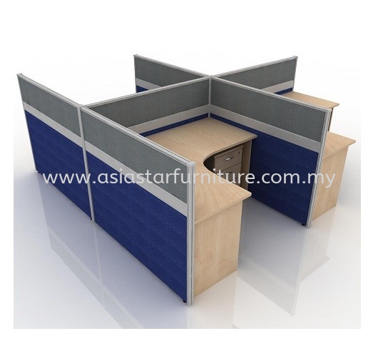 CLUSTER OF 4 OFFICE PARTITION WORKSTATION 33 - Partition Workstation Sunway Damansara | Partition Workstation Kota Damansara | Partition Workstation Sungai Buloh | Partition Workstation Tropicana