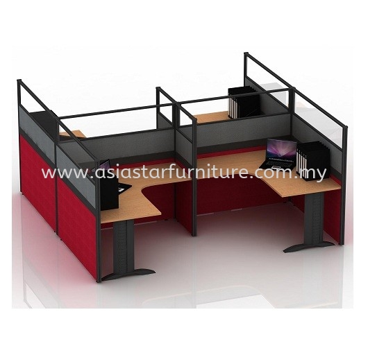 CLUSTER OF 4 OFFICE PARTITION WORKSTATION 56 - Partition Workstation Damansara Jaya | Partition Workstation Uptown PJ | Partition Workstation Pusat Bandar Damansara | Partition Workstation Damansara Height