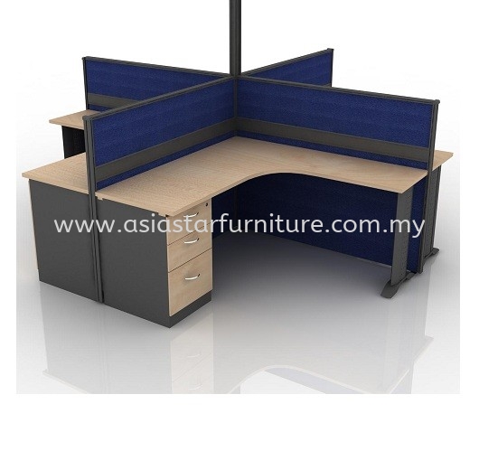 CLUSTER OF 4 OFFICE PARTITION WORKSTATION 11 - Partition Workstation Taipan USJ | Partition Workstation Sunway Damansara | Partition Workstation Kota Damansara | Partition Workstation Sungai Buloh