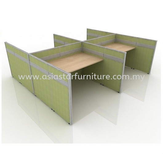 CLUSTER OF 4 OFFICE PARTITION WORKSTATION 29 - Partition Workstation Banting | Partition Workstation Rawang | Partition Workstation Bandar Botanic | Partition Workstation Bandar Bukit Raja