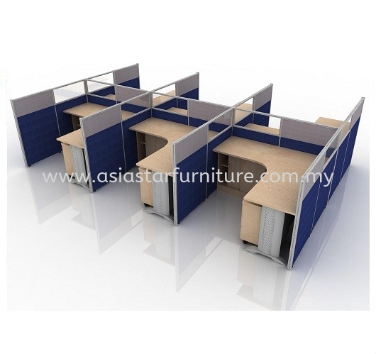 CLUSTER OF 6 OFFICE PARTITION WORKSTATION 17 - Partition Workstation Kelana Jaya | Partition Workstation Oasis Ara Damansara | Partition Workstation Puteri Puchong | Partition Workstation Damansara Kim