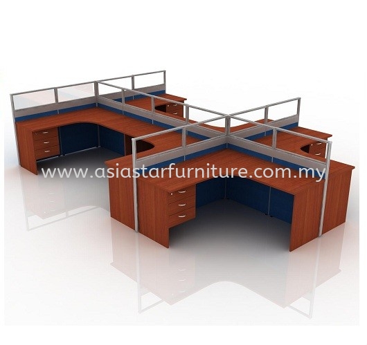 CLUSTER OF 6 OFFICE PARTITION WORKSTATION 13 - Partition Workstation Cyber Jaya | Partition Workstation Bangi | Partition Workstation Kajang | Partition Workstation Semenyih