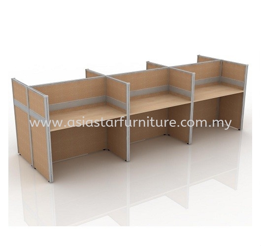 CLUSTER OF 6 OFFICE PARTITION WORKSTATION 6 - Partition Workstation Jalan Ipoh | Partition Workstation Ampang Point | Partition Workstation Imbi | Partition Workstation Pudu