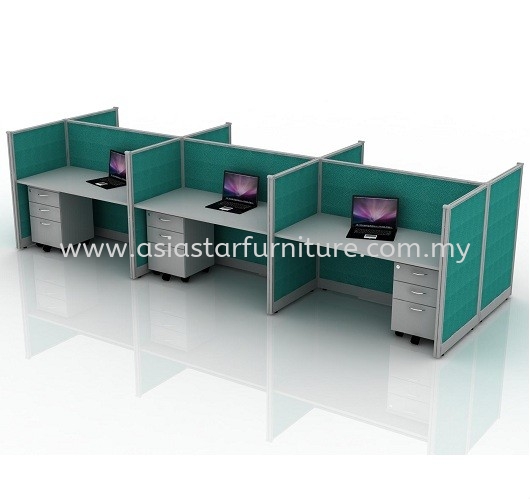 CLUSTER OF 6 OFFICE PARTITION WORKSTATION 2 - Partition Workstation Bandar Utama | Partition Workstation Mutiara Damansara | Partition Workstation Bukit Jelutong | Partition Workstation Kota Damansara