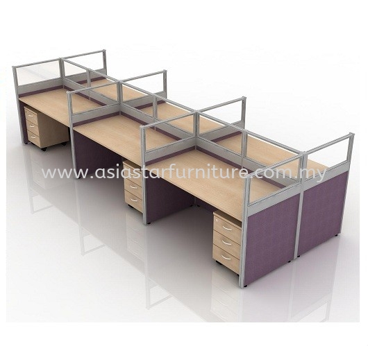 CLUSTER OF 6 OFFICE PARTITION WORKSTATION 11 - Partition Workstation Puchong | Partition Workstation Sunway | Partition Workstation Subang | Partition Workstation Shah Alam