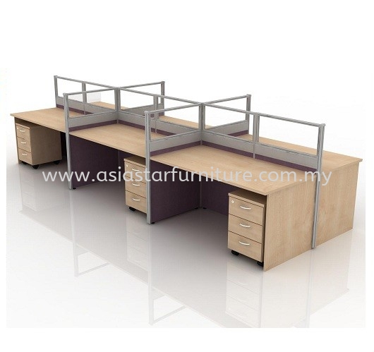 CLUSTER OF 6 OFFICE PARTITION WORKSTATION 10 - Partition Workstation Kepong | Partition Workstation Serdang | Partition Workstation Balakong | Partition Workstation Mahkota Cheras