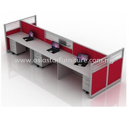 CLUSTER OF 6 OFFICE PARTITION WORKSTATION 3 - Partition Workstation Dataran Prima | Partition Workstation Glenmarie Shah Alam | Partition Workstation Chan Sow Lin | Partition Workstation Shamelin