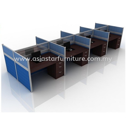 CLUSTER OF 8 OFFICE PARTITION WORKSTATION 3 - Partition Workstation Taman OUG | Partition Workstation Cheras | Partition Workstation Ampang | Partition Workstation Sungai Besi