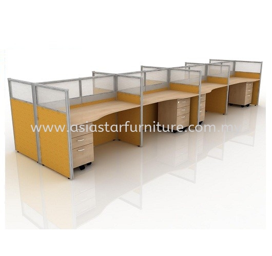 CLUSTER OF 8 OFFICE PARTITION WORKSTATION 10 - Partition Workstation Bandar Botanic | Partition Workstation Bandar Bukit Raja | Partition Workstation Bandar Bukit Raja | Partition Workstation Bandar Bukit Tinggi