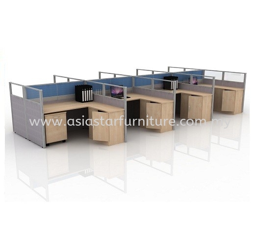 CLUSTER OF 8 OFFICE PARTITION WORKSTATION 15 - Partition Workstation Kelana Jaya | Partition Workstation Oasis Ara Damansara | Partition Workstation Puteri Puchong | Partition Workstation Damansara Kim