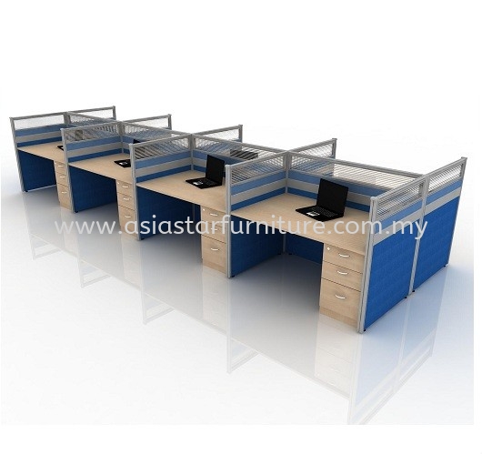 CLUSTER OF 8 OFFICE PARTITION WORKSTATION 18 - Partition Workstation Bangsar | Partition Workstation KL Eco City | Partition Workstation Kuchai Lama | Partition Workstation Bandar Kinrara