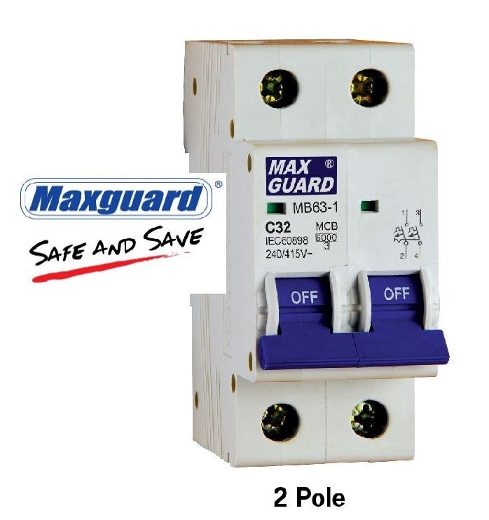 Maxguard-2poleMCB Maxguard  Electric Circuit Breaker