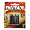 EVEREADY SIZE: AAA 1.5V 4s Batteries