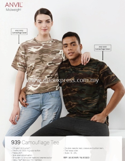 Anvil 939 Camouflage Tee