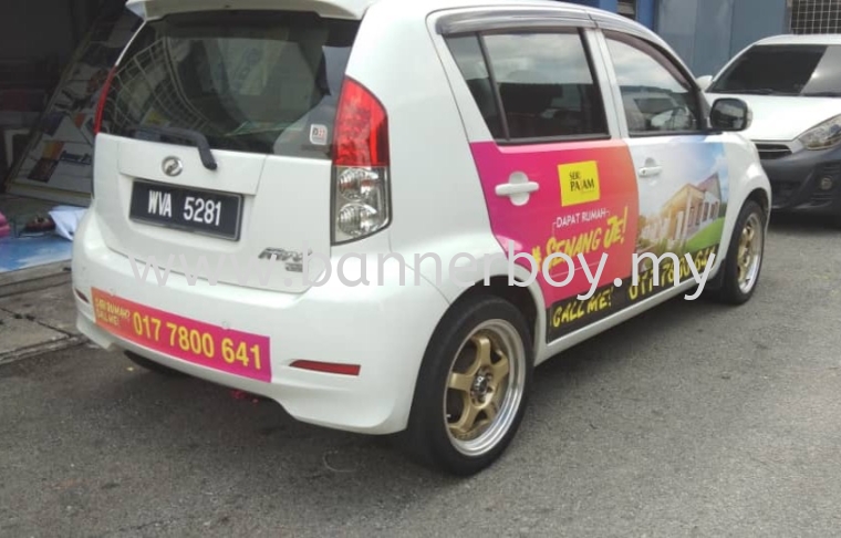 Car Wrapping / Myvi Sticker / Saga Sticker / Wira Sticker / Car Advertising