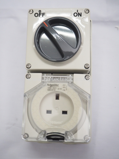 Schneider Weatherproof Switch Socket IP56-56C313