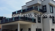 Stainless Steel Balcony Handrail With Glass & Aluminium Wood Stainless Steel Balcony Handrail With Glass & Aluminium Wood Stainless Steel Balcony Handrail 