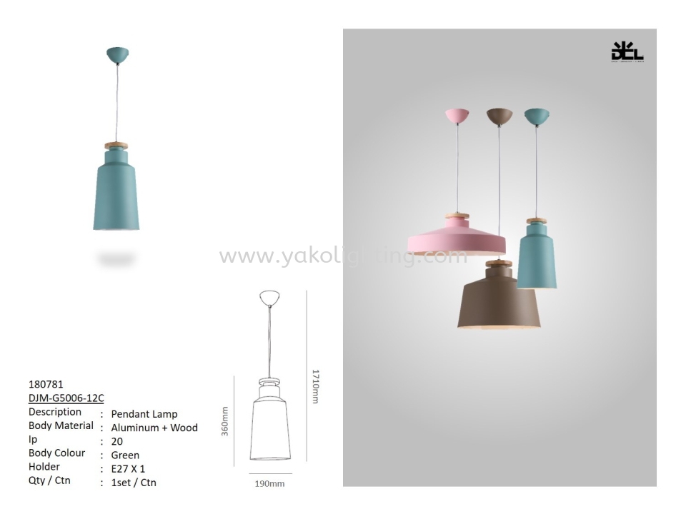 DJM-G5006-12C PENDANT LIGHT 