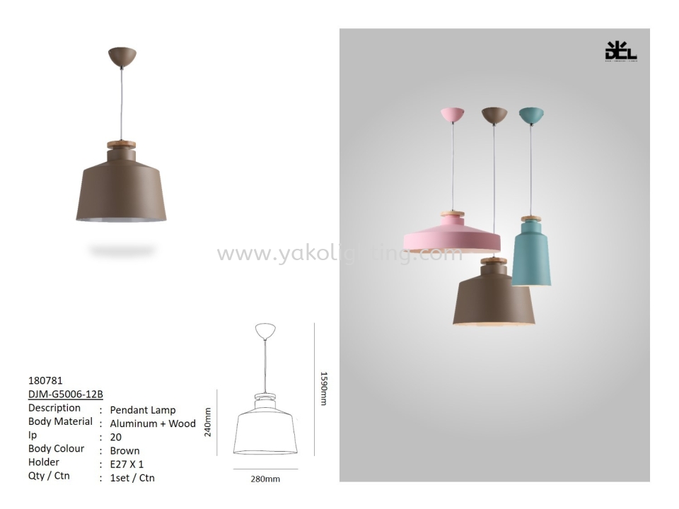 DJM-G5006-12B PENDANT LIGHT 