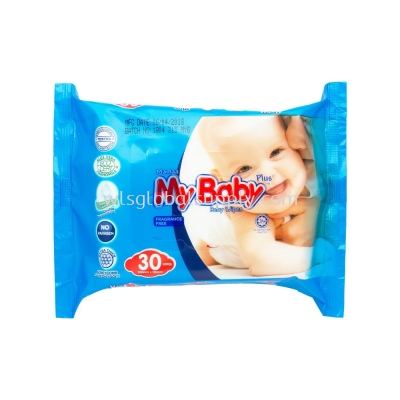 MyBaby Wet Wipes (2 x 30'S) Fragrance Free