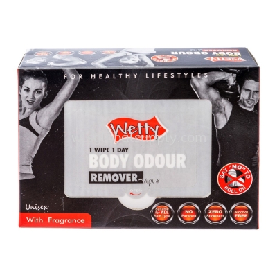 Wetty Body Odour Remover Wipes 30 PCS