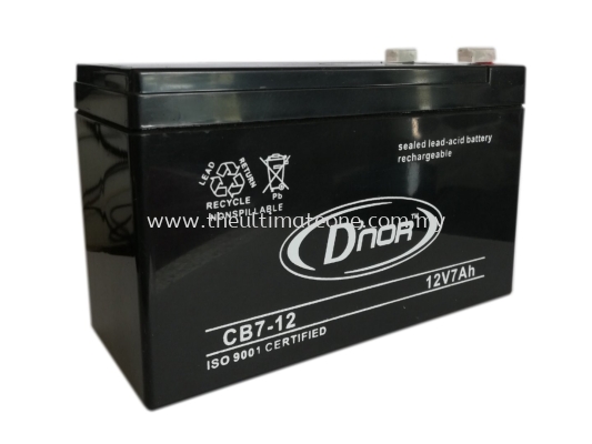 D'NOR 12V 7.0AH Rechargeable Seal Lead Acid Backup Battery - Autogate  Alarm Backup