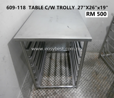 609-118 TABLE C/W TROLLY RM500