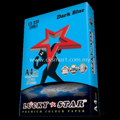 LUCKY STAR COLOUR PAPER A4 80GSM CS 220 - DARK BLUE 