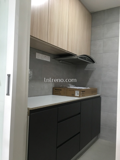 Customize Kitchen Cabinet in PJ Selangor Malaysia #plywood #melamine  #veneer #spray paint #laminate #customize #sliding door #glass door #swing door #built in #nyatoh #oak #aluminium door #carcass #panel #fluted panel #drawer #tv hang on panel #partition #box up #shelves #open shelves #table #3G #4G #solid surface #quartz stone #rubber wood