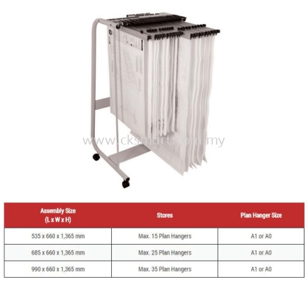 PLAN HANGER STAND (FRONT LOADING) 