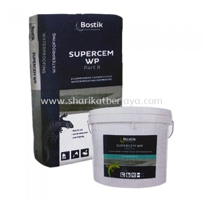 BOSTIK SUPERCEM WP CEMENTITIOUS WATERPROOFING SLURRY WITH TWO COMPONENT A (LIQUID) + B (POWDER)