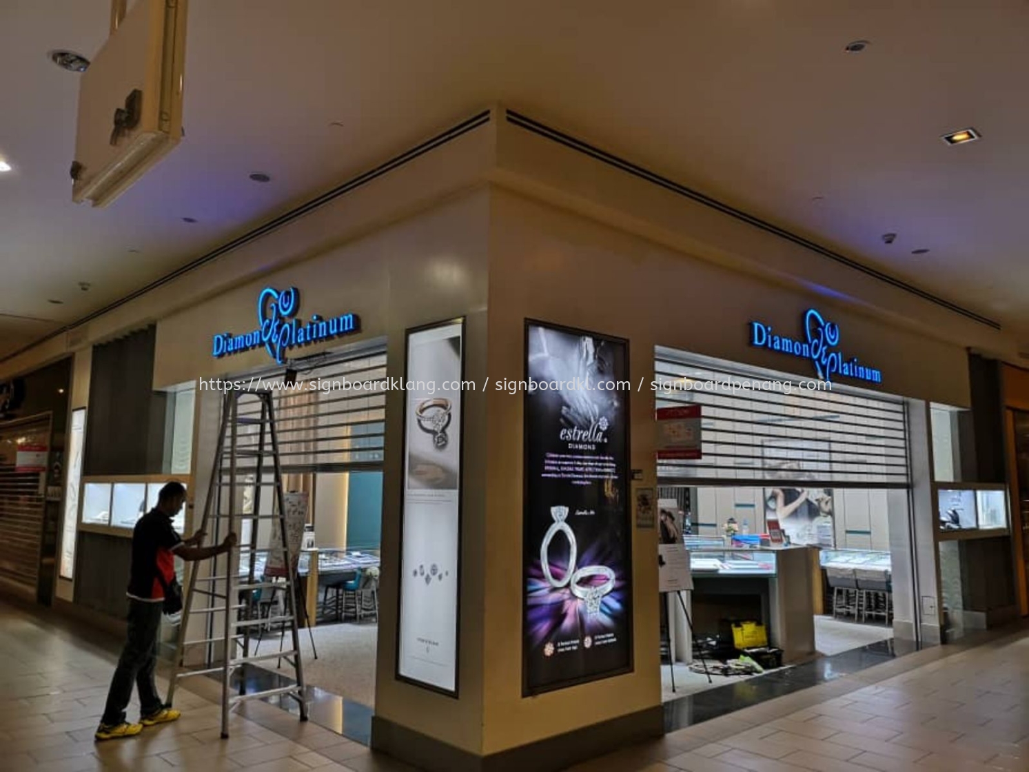 Diamon Platinum 3d Led Conceal Box Up Lettering Front Lit Signage At Setia City Mall Setia Alam Klang Led Front Backlit Eg Box Up Klang Malaysia Supplier Supply Manufacturer Great