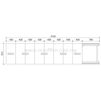 S117/C - 8x1 Bay Depth Hand Push Mobile Compactor