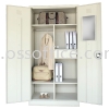 S198 Full Height Wardrobe with Steel Swinging Door C/W 1 Cloth Hanging Bar, 3 Fixed Shelves, 1 Drawer with Camlock & 1 Mirror Wardrobe Steel Cabinet & Safe Box