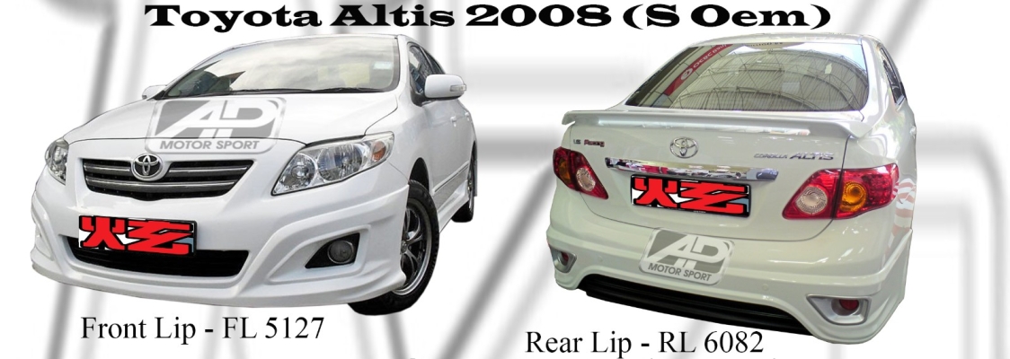 Toyota Altis 2008 SG Oem Bodykits