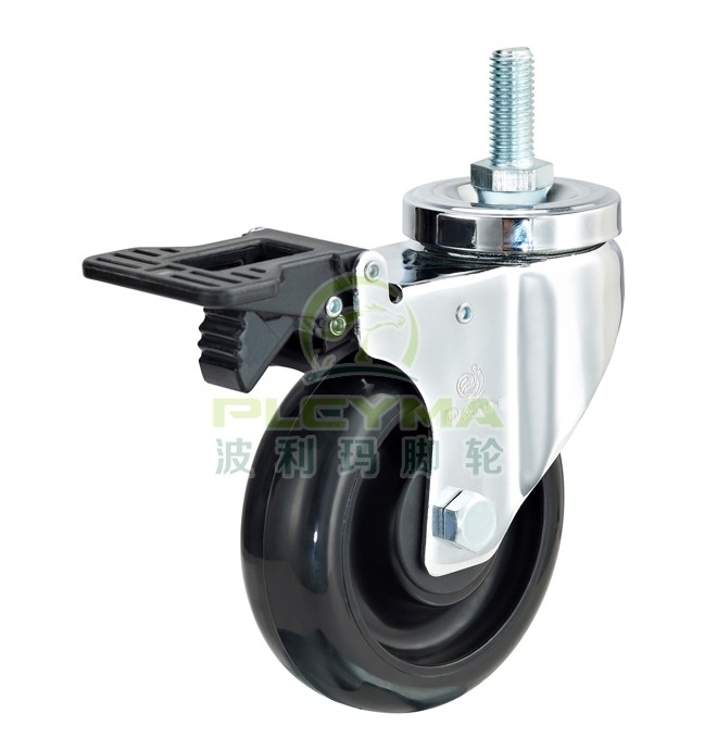 ESD Black PU  Bolt Type Casters