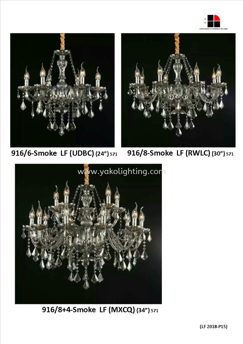 LF 2018-P15 CRYSTAL PENDANT LIGHT 