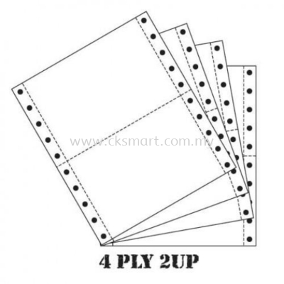 COMPUTER FORM 4 PLY 2 UP 280 FANS